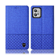 Custodia Portafoglio In stoffa con Supporto H13P per Motorola Moto G32 Blu