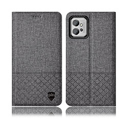 Custodia Portafoglio In stoffa con Supporto H13P per Motorola Moto G32 Grigio