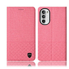 Custodia Portafoglio In stoffa con Supporto H13P per Motorola Moto G71s 5G Rosa