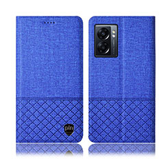 Custodia Portafoglio In stoffa con Supporto H13P per OnePlus Nord N300 5G Blu