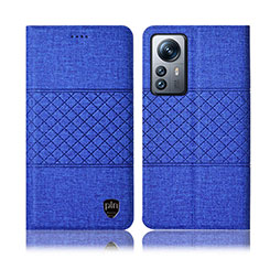 Custodia Portafoglio In stoffa con Supporto H13P per Xiaomi Mi 12 Lite 5G Blu