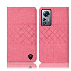 Custodia Portafoglio In stoffa con Supporto H13P per Xiaomi Mi 12 Lite 5G Rosa