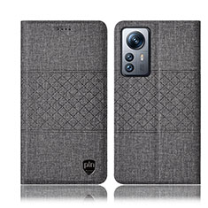 Custodia Portafoglio In stoffa con Supporto H13P per Xiaomi Mi 12S 5G Grigio