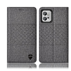 Custodia Portafoglio In stoffa con Supporto H14P per Motorola Moto G32 Grigio