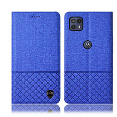 Custodia Portafoglio In stoffa con Supporto H14P per Motorola Moto G50 5G Blu