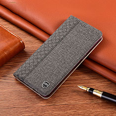 Custodia Portafoglio In stoffa con Supporto H14P per Samsung Galaxy Note 10 Lite Grigio