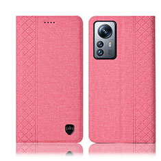 Custodia Portafoglio In stoffa con Supporto H14P per Xiaomi Mi 12 5G Rosa