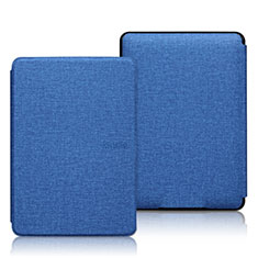 Custodia Portafoglio In stoffa con Supporto L01 per Amazon Kindle 6 inch Blu