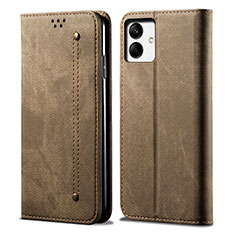 Custodia Portafoglio In stoffa con Supporto per Samsung Galaxy F14 5G Khaki