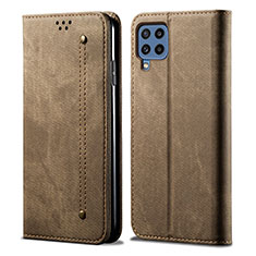 Custodia Portafoglio In stoffa con Supporto per Samsung Galaxy M42 5G Khaki