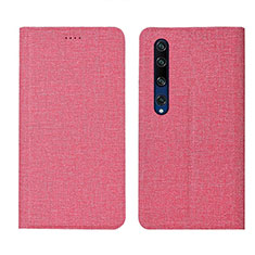Custodia Portafoglio In stoffa con Supporto per Xiaomi Mi 10 Rosa