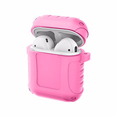 Custodia Portatile con Moschettone per AirPods Custodia di Ricarica C06 Rosa