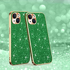 Custodia Silicone Cover Morbida Bling-Bling AC1 per Apple iPhone 13 Verde