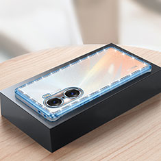 Custodia Silicone Cover Morbida Bling-Bling AT2 per Huawei Honor 60 5G Blu