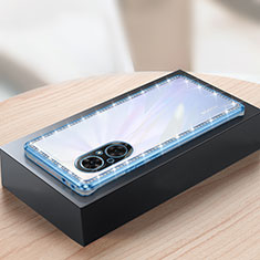Custodia Silicone Cover Morbida Bling-Bling AT2 per Huawei Nova 9 SE Blu