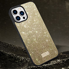 Custodia Silicone Cover Morbida Bling-Bling LD1 per Apple iPhone 13 Pro Max Oro