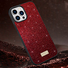 Custodia Silicone Cover Morbida Bling-Bling LD1 per Apple iPhone 14 Pro Max Rosso