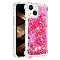 Custodia Silicone Cover Morbida Bling-Bling S01 per Apple iPhone 13 Rosa Caldo