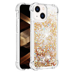 Custodia Silicone Cover Morbida Bling-Bling S01 per Apple iPhone 14 Plus Oro