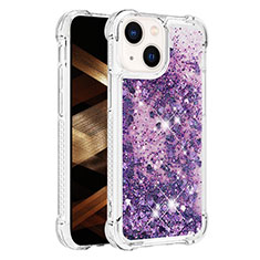 Custodia Silicone Cover Morbida Bling-Bling S01 per Apple iPhone 14 Plus Viola