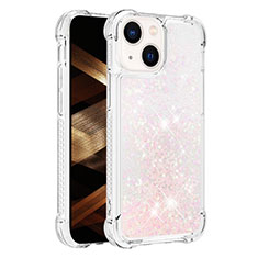 Custodia Silicone Cover Morbida Bling-Bling S01 per Apple iPhone 14 Rosa
