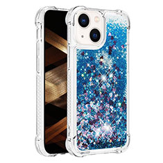 Custodia Silicone Cover Morbida Bling-Bling S01 per Apple iPhone 15 Plus Blu