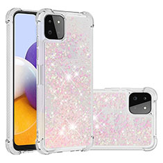 Custodia Silicone Cover Morbida Bling-Bling S01 per Samsung Galaxy A22 5G Rosa
