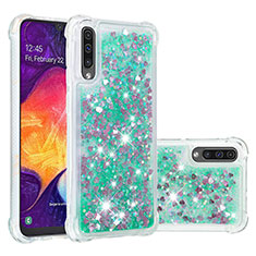 Custodia Silicone Cover Morbida Bling-Bling S01 per Samsung Galaxy A30S Verde