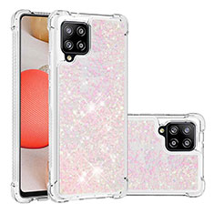 Custodia Silicone Cover Morbida Bling-Bling S01 per Samsung Galaxy A42 5G Rosa