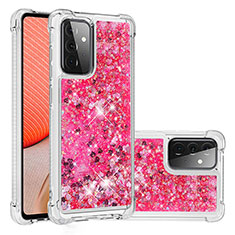 Custodia Silicone Cover Morbida Bling-Bling S01 per Samsung Galaxy A72 4G Rosa Caldo