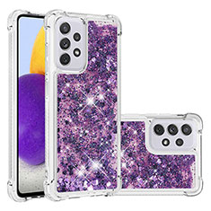 Custodia Silicone Cover Morbida Bling-Bling S01 per Samsung Galaxy A73 5G Viola