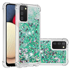 Custodia Silicone Cover Morbida Bling-Bling S01 per Samsung Galaxy F02S SM-E025F Verde