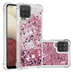 Custodia Silicone Cover Morbida Bling-Bling S01 per Samsung Galaxy F12 Rosso