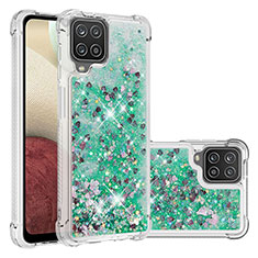 Custodia Silicone Cover Morbida Bling-Bling S01 per Samsung Galaxy F12 Verde