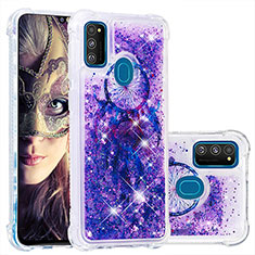 Custodia Silicone Cover Morbida Bling-Bling S01 per Samsung Galaxy M30s Viola