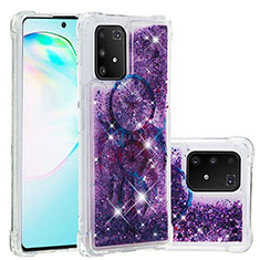 Custodia Silicone Cover Morbida Bling-Bling S01 per Samsung Galaxy M80S Viola