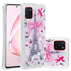 Custodia Silicone Cover Morbida Bling-Bling S01 per Samsung Galaxy Note 10 Lite Rosa