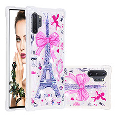 Custodia Silicone Cover Morbida Bling-Bling S01 per Samsung Galaxy Note 10 Plus 5G Rosa