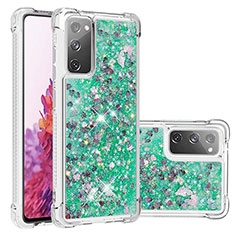 Custodia Silicone Cover Morbida Bling-Bling S01 per Samsung Galaxy S20 FE (2022) 5G Verde