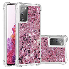 Custodia Silicone Cover Morbida Bling-Bling S01 per Samsung Galaxy S20 FE 4G Rosso