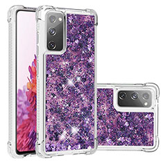 Custodia Silicone Cover Morbida Bling-Bling S01 per Samsung Galaxy S20 Lite 5G Viola