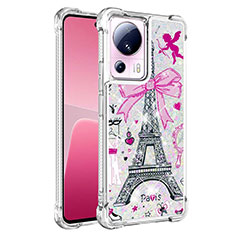 Custodia Silicone Cover Morbida Bling-Bling S01 per Xiaomi Mi 13 Lite 5G Oro Rosa