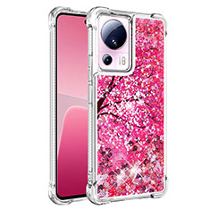 Custodia Silicone Cover Morbida Bling-Bling S01 per Xiaomi Mi 13 Lite 5G Rosa Caldo