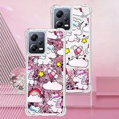 Custodia Silicone Cover Morbida Bling-Bling S01 per Xiaomi Redmi Note 12 5G Rosso