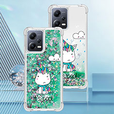 Custodia Silicone Cover Morbida Bling-Bling S01 per Xiaomi Redmi Note 12 5G Verde