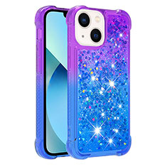 Custodia Silicone Cover Morbida Bling-Bling S02 per Apple iPhone 14 Plus Viola