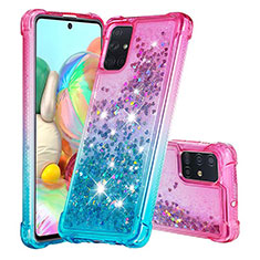 Custodia Silicone Cover Morbida Bling-Bling S02 per Samsung Galaxy A71 4G A715 Rosa