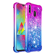 Custodia Silicone Cover Morbida Bling-Bling S02 per Samsung Galaxy M20 Viola