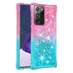 Custodia Silicone Cover Morbida Bling-Bling S02 per Samsung Galaxy Note 20 Ultra 5G Rosa