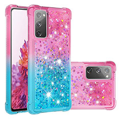 Custodia Silicone Cover Morbida Bling-Bling S02 per Samsung Galaxy S20 FE 5G Rosa